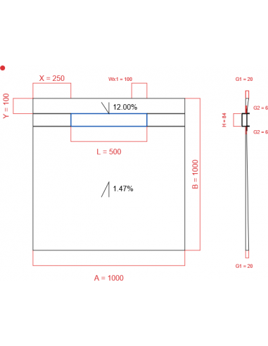 Showerlay Wiper 2 Way 1000 X 1000 Mm. . . 