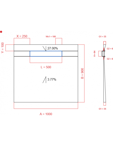 Showerlay Wiper 2 Way 1000 X 900 Mm. . . 