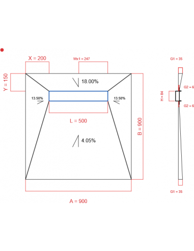 Showerlay Wiper 4 Way 900 X 900 Mm. . . 