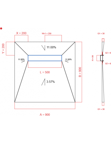 Showerlay Wiper 4 Way 900 X 900 Mm. . . 