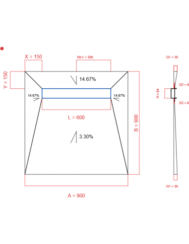 Showerlay Wiper 4 Way 900 X 900 Mm. . . 