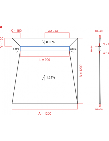 Showerlay Wiper 4 Way 1200 X 1200 Mm. . . 