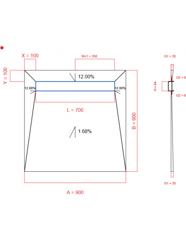 Showerlay Wiper 4 Way 900 X 900 Mm. . . 