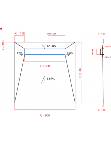 Showerlay Wiper 4 Way 900 X 900 Mm. . . 