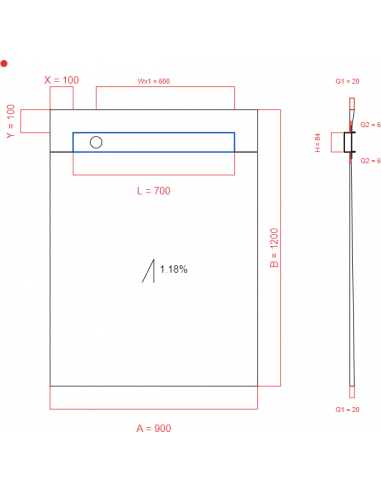 Showerlay Wiper 1 Way 900 X 1200 Mm. . . 