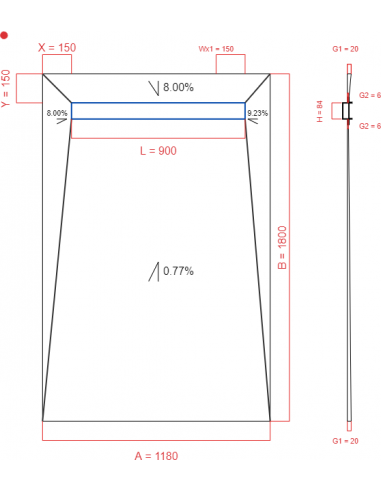 Showerlay Wiper 4 Way 1180 X 1800 Mm. . . 