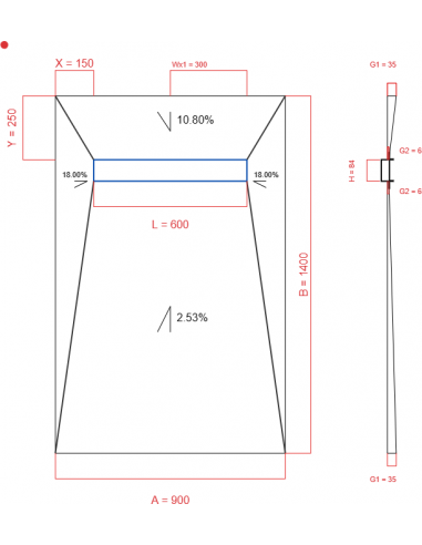 Showerlay Wiper 4 Way 900 X 1400 Mm. . . 