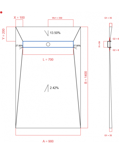 Showerlay Wiper 4 Way 900 X 1400 Mm. . . 