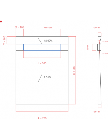 Showerbase Wiper 2 Way 700 X 900 Mm. . . 