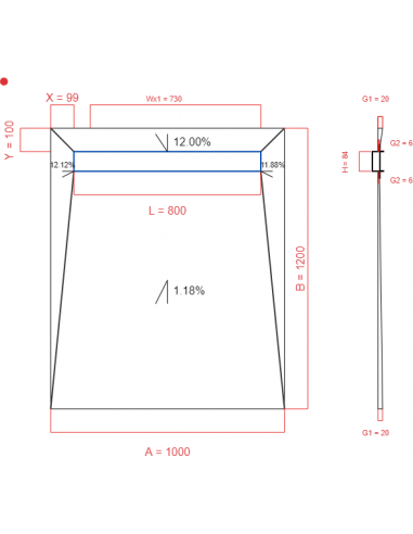 Showerlay Wiper 4 Way 1000 X 1200 Mm. . . 