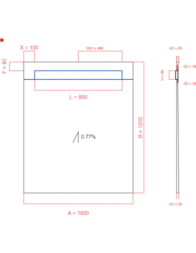 Showerbase Wiper 1 Way 1000 X 1200 Mm. . . 