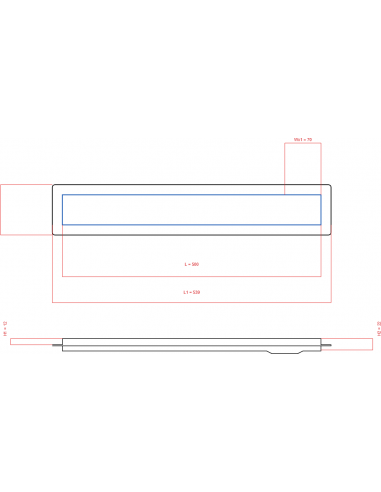 Duschrinne Wiper 500 Mm Premium Slim. . . 