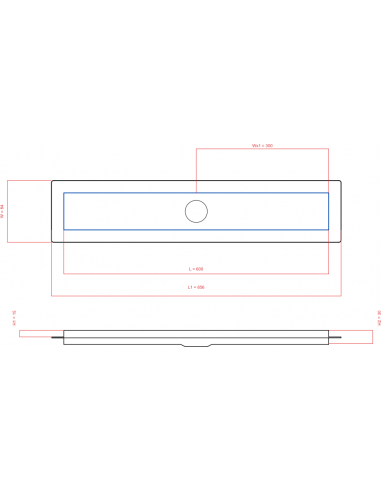 Duschrinne Wiper 600 Mm Premium Pure. . . 