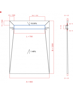 Showerlay Wiper 4 Way 900 X. . . 