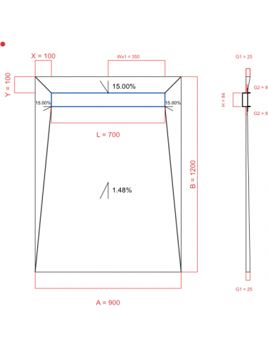 Showerlay Wiper 4 Way 900 X 1200 Mm. . . 