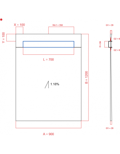 Showerlay Wiper 1 Way 900 X 1200 Mm. . . 