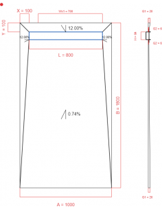 Showerlay Wiper 4 Way 1000. . . 