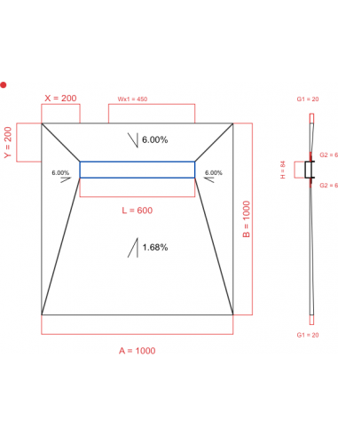 Showerlay Wiper 4 Way 1000 X 1000 Mm. . . 