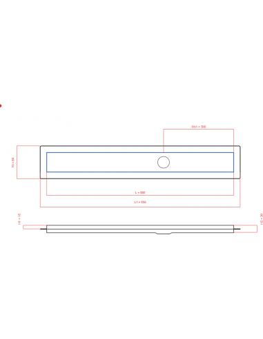 Duschrinne Wiper 800 Mm Premium Pure. . . 