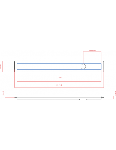 Duschrinne Wiper 700 Mm Elite Slim. . . 