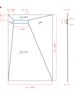 Showerlay Wiper 4 Way 1200. . . 