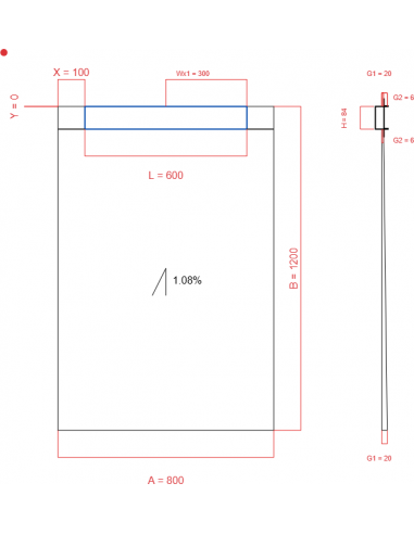 Showerlay Wiper 1 Way 800 X 1200 Mm. . . 