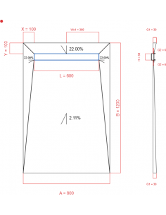 Showerbase Wiper 4 Way 800. . . 