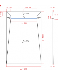 Showerlay Wiper 4 Way 800 X. . . 