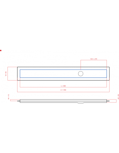 Duschrinne Wiper 900 Mm Premium Pure. . . 