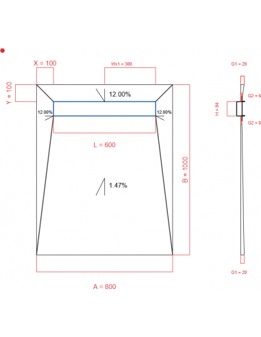 Showerlay Wiper 4 Way 800 X 1000 Mm. . . 