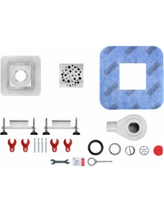 Punktablauf - Set Premium Mit Mistral Abdeckung Und Siphon 2 Punktablauf - Set Premium Mit Mistral Abdeckung Und Siphon 2