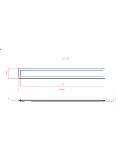 Duschrinne Wiper 800 Mm Premium Slim. . . 