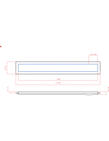 Duschrinne Wiper 900 Mm Premium Pure. . . 