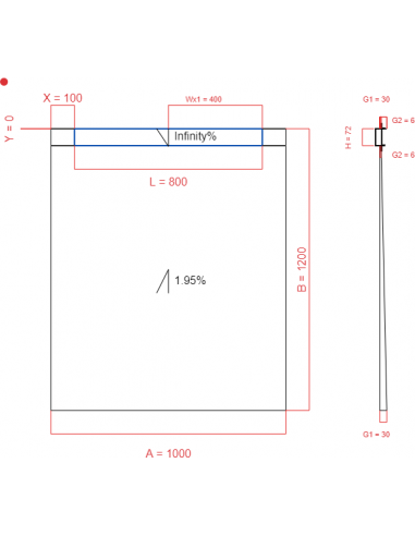 Showerlay Wiper 2 Way 1000 X 1200 Mm. . . 