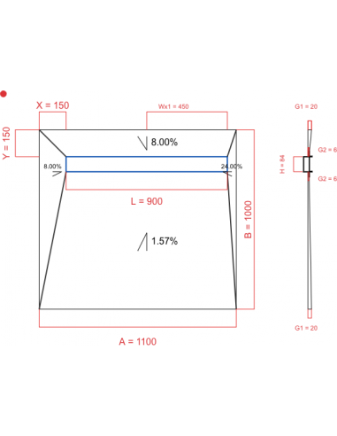 Showerlay Wiper 4 Way 1100 X 1000 Mm. . . 