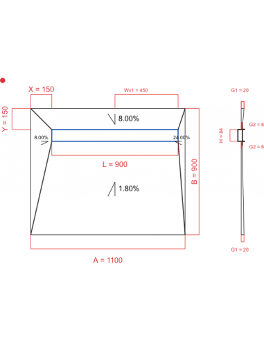 Showerlay Wiper 4 Way 1100 X 900 Mm. . . 