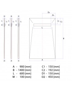 Komplett - Set: Duschelement Für Vinylboden Mit 4 - Seitigem Gefälle, Designrost "Mistral" Und Siphon 2 Komplett - Set: Duschelement Für Vinylboden Mit 4 - Seitigem Gefälle, Designrost "Mistral" Und Siphon 2