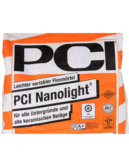 Pci - Nanolight - Flexmoertel - 15 - Kg - Fuer - Wand - Und - Bodenflaechen