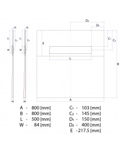 Komplett - Set: Befliesbares Duschelement Mit 1 - Seitigem Gefälle, Designrost "Sirocco" Und Siphon 2 Komplett - Set: Befliesbares Duschelement Mit 1 - Seitigem Gefälle, Designrost "Sirocco" Und Siphon 2
