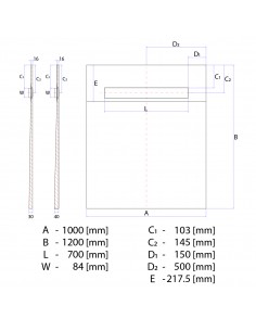 Komplett - Set: Befliesbares Duschelement Mit 1 - Seitigem Gefälle, Designrost "Zonda" Und Siphon 2 Komplett - Set: Befliesbares Duschelement Mit 1 - Seitigem Gefälle, Designrost "Zonda" Und Siphon 2