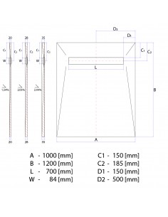 Komplett - Set: Befliesbares Duschelement Mit 4 - Seitigem Gefälle, Designrost Pure Gold, Inklusive Siphon 2 Komplett - Set: Befliesbares Duschelement Mit 4 - Seitigem Gefälle, Designrost Pure Gold, Inklusive Siphon 2