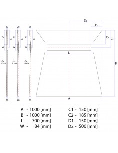 Komplett - Set: Befliesbares Duschelement Mit 4 - Seitigem Gefälle, Designrost Reversible Black, Inklusive Siphon 2 Komplett - Set: Befliesbares Duschelement Mit 4 - Seitigem Gefälle, Designrost Reversible Black, Inklusive Siphon 2