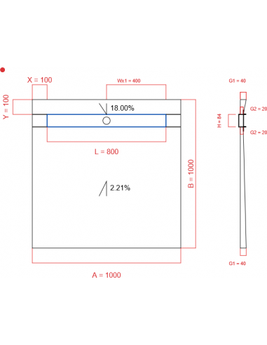 Showerbase Wiper 2 Way 1000 X 1000 Mm. . . 