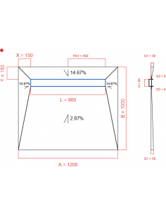 Showerlay Wiper 4 Way 1200. . . 