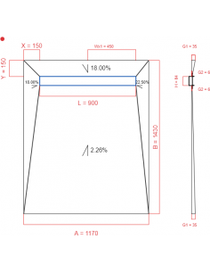 Showerlay Wiper 4 Way 1170. . . 