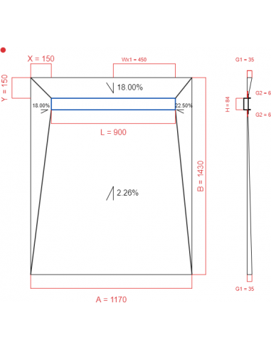 Showerlay Wiper 4 Way 1170 X 1430 Mm. . . 