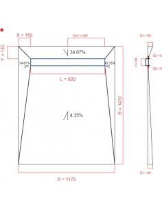 Showerlay Wiper 4 Way 1170. . . 