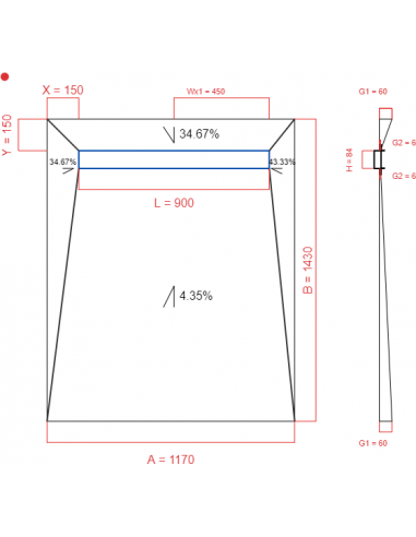 Showerlay Wiper 4 Way 1170 X 1430 Mm. . . 