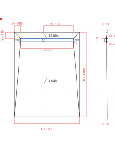 Showerbase Wiper 4 Way 1000. . . 