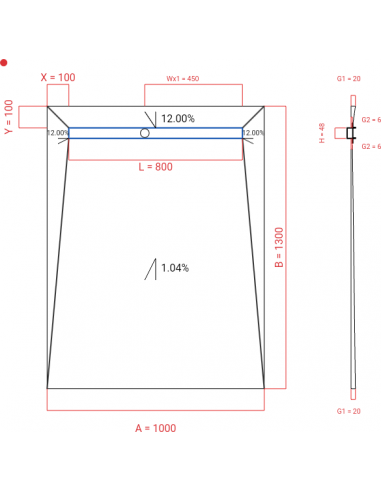 Showerbase Wiper 4 Way 1000 X 1300 Mm. . . 